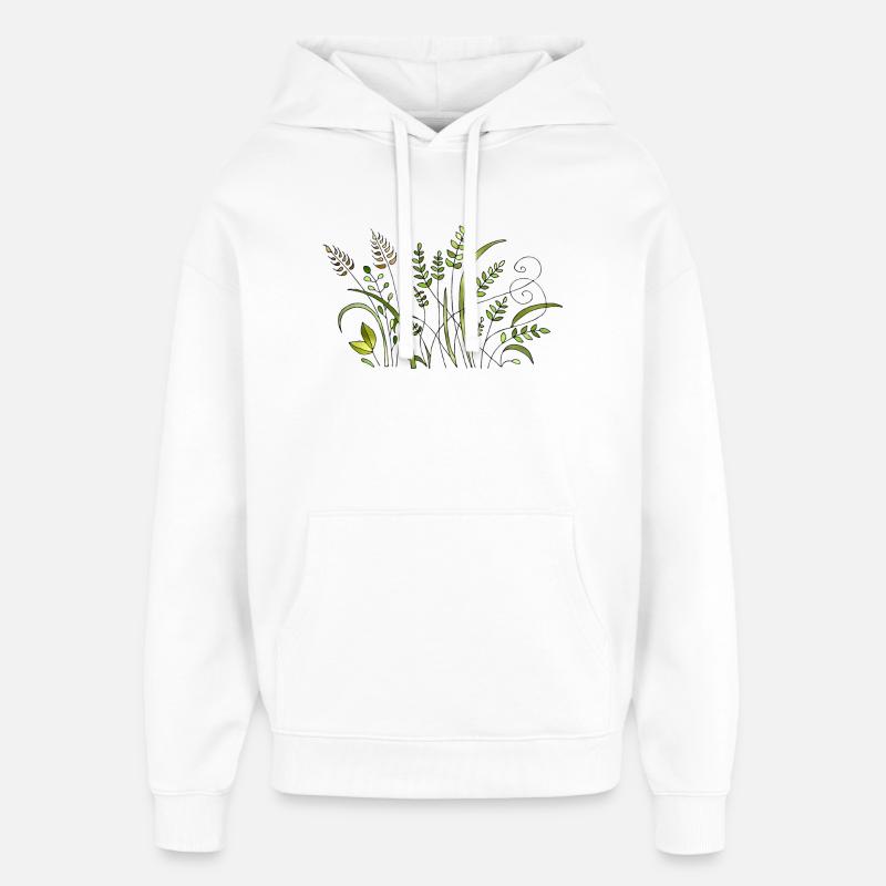 Fleur - Sweat à capuche unisexe Stanley/Stella Oversized - blanc