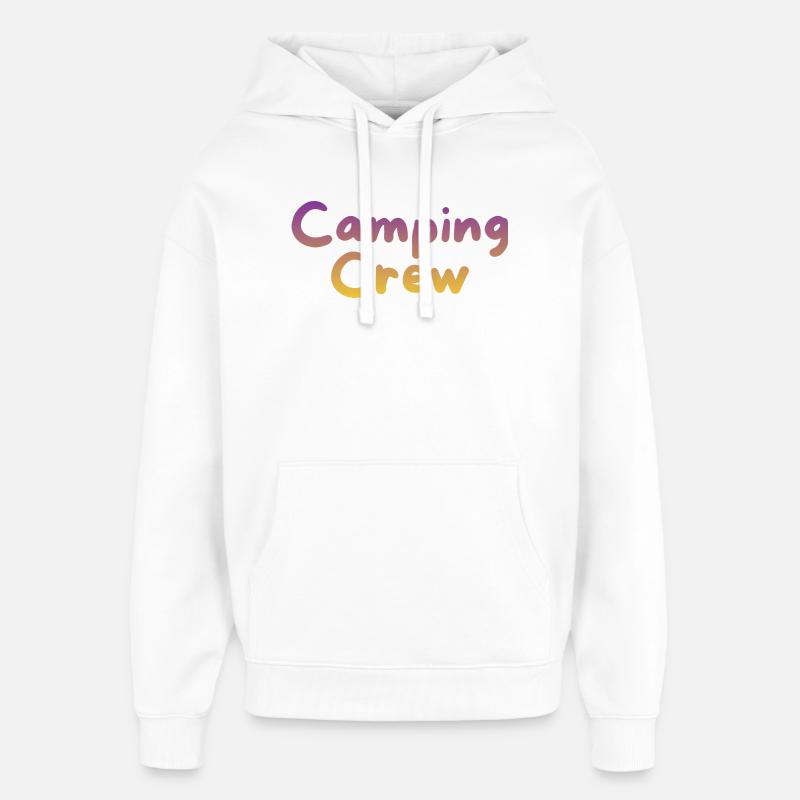 Équipe de camping - Sweat à capuche unisexe Stanley/Stella Oversized - blanc