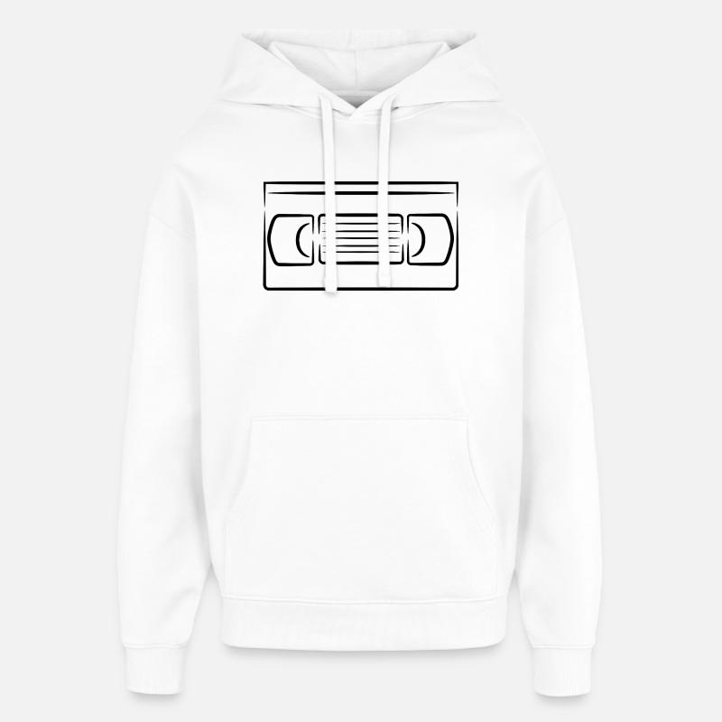 Vidéocassette - Sweat à capuche unisexe Stanley/Stella Oversized - blanc