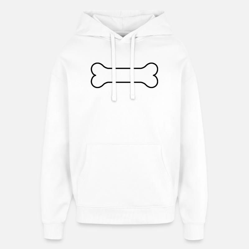 Os de chien - Sweat à capuche unisexe Stanley/Stella Oversized - blanc