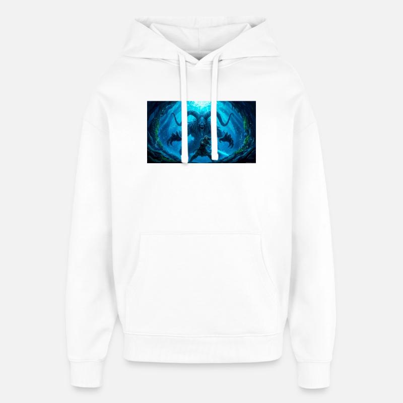 Beowulf combatte il Mostro con l'Antica Spada Nord - Stanley/Stella Oversized Felpa con cappuccio unisex - bianco