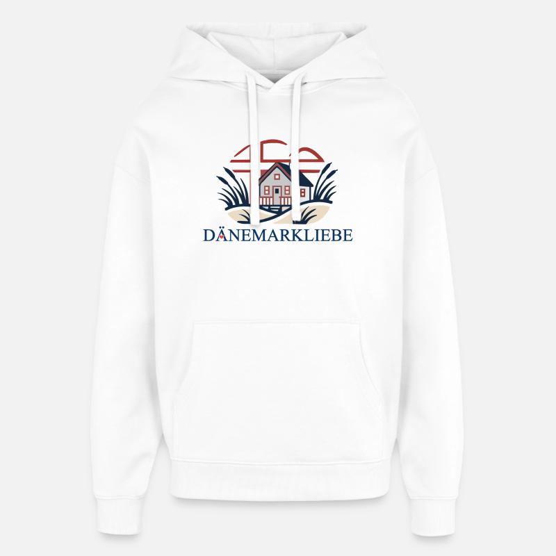 Dänemarkliebe - Ein Statement mit Aussagekraft - Oversized Unisex Hoodie von Stanley/Stella - Weiß