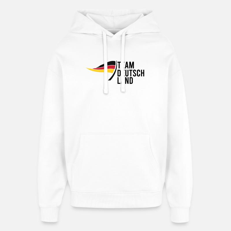 Équipe Allemagne - Sweat à capuche unisexe Stanley/Stella Oversized - blanc