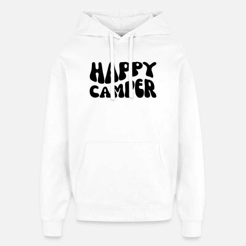 Campeur heureux - Sweat à capuche unisexe Stanley/Stella Oversized - blanc
