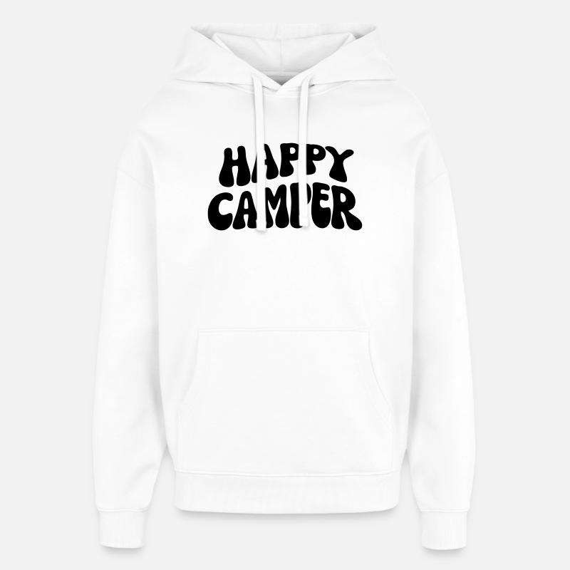 Campeur heureux - Sweat à capuche unisexe Stanley/Stella Oversized - blanc