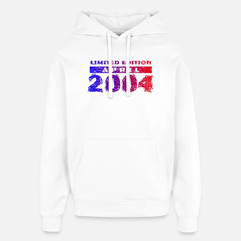 22e anniversaire Édition Limitée 04/2004 - Sweat à capuche unisexe Stanley/Stella Oversized - blanc