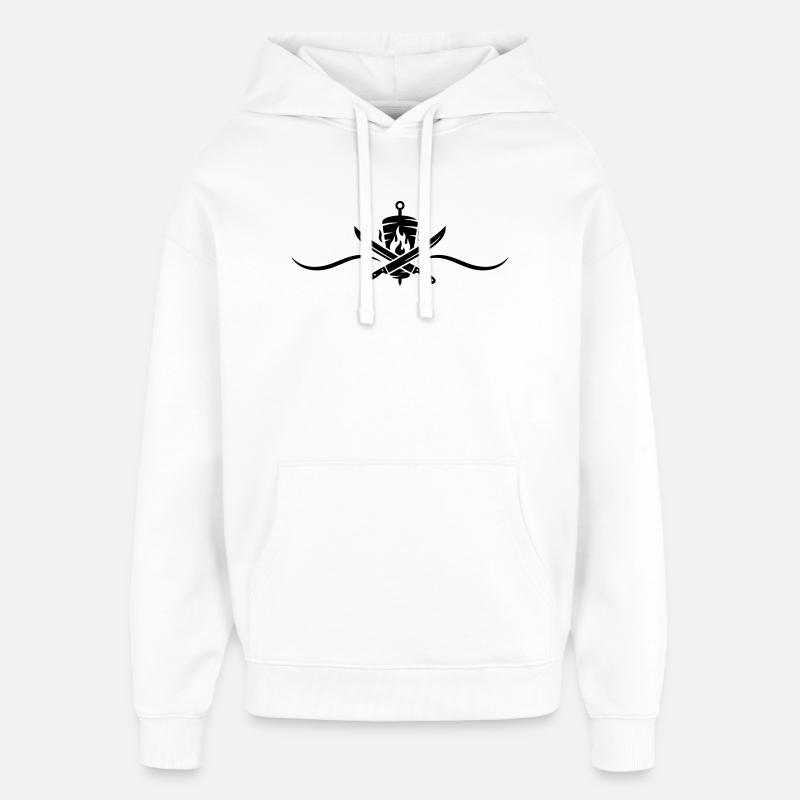 Döner Skewer Kebab - Sweat à capuche unisexe Stanley/Stella Oversized - blanc