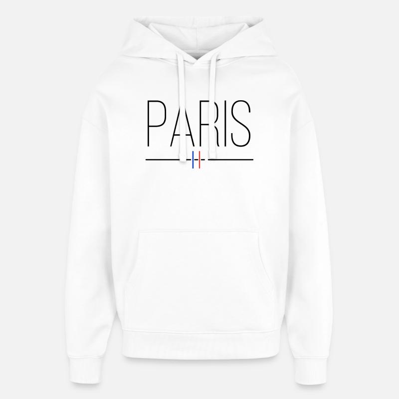Paris / Drapeau - Sweat à capuche unisexe Stanley/Stella Oversized - blanc