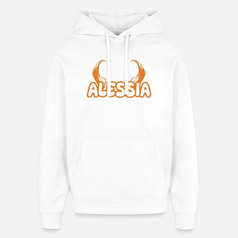 Cadeau pour Alessia - Sweat à capuche unisexe Stanley/Stella Oversized - blanc