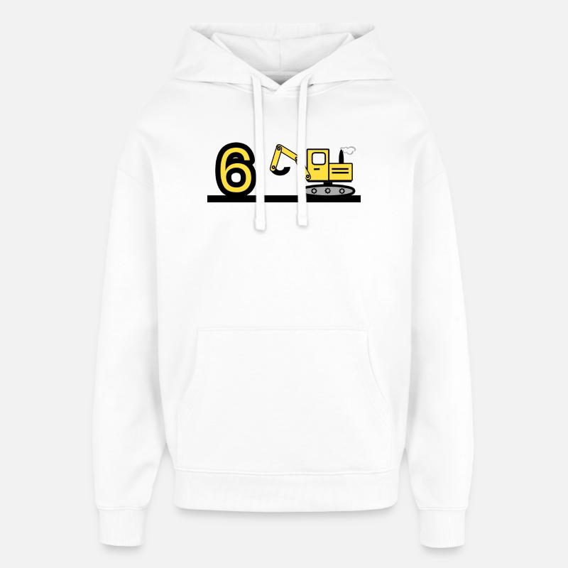 Excavatrice - Sweat à capuche unisexe Stanley/Stella Oversized - blanc