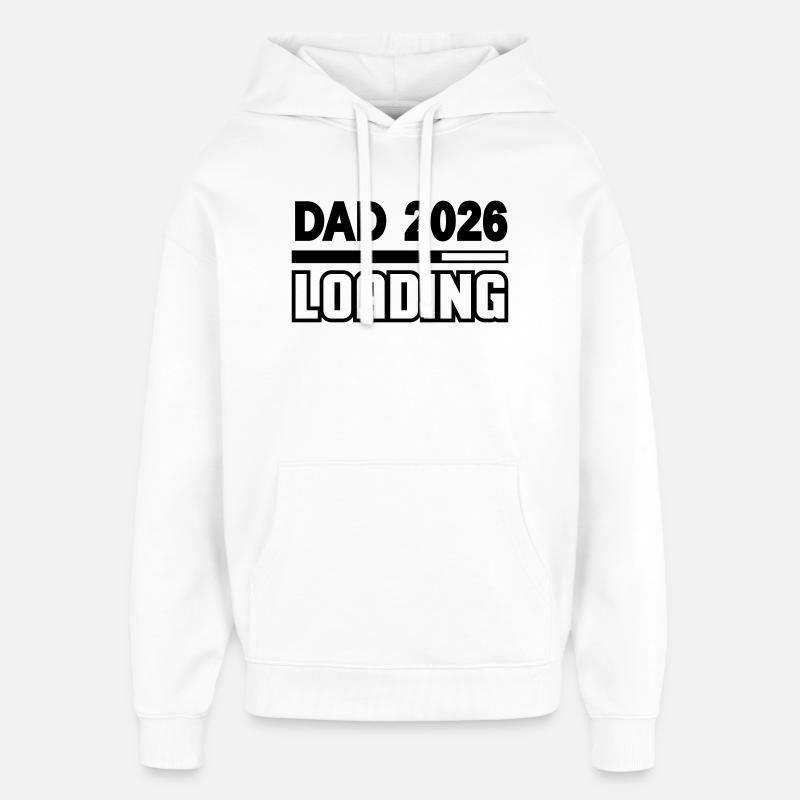 dad_2026_loading - Oversized Unisex Hoodie von Stanley/Stella - Weiß