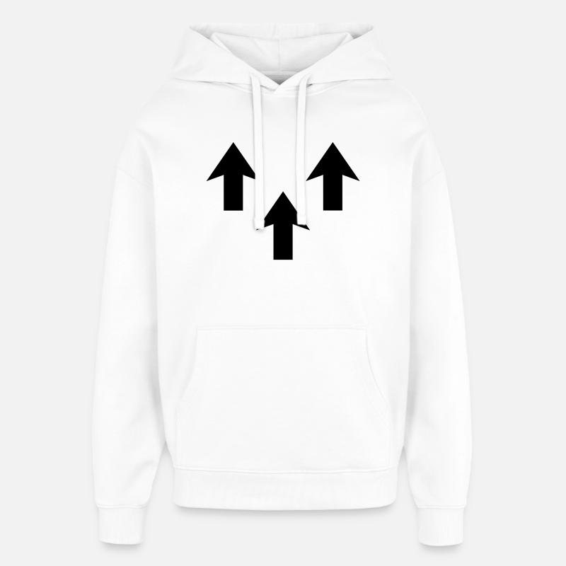 Flèches - Sweat à capuche unisexe Stanley/Stella Oversized - blanc