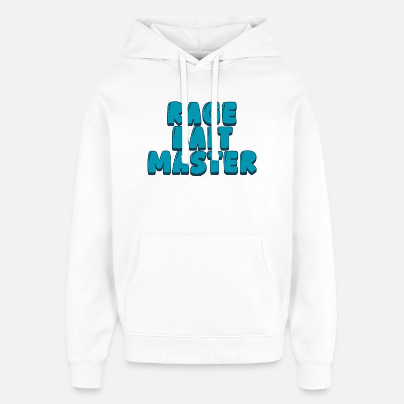 rage bait master - Oversized Unisex Hoodie by Stanley/Stella - white