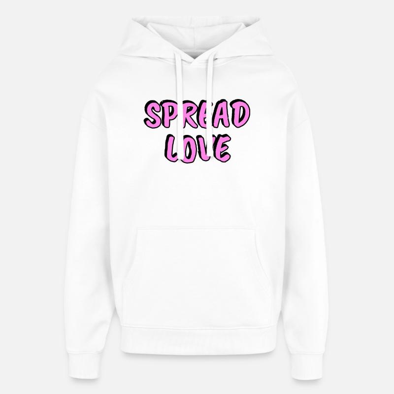 Répands l’amour — Rose - Sweat à capuche unisexe Stanley/Stella Oversized - blanc