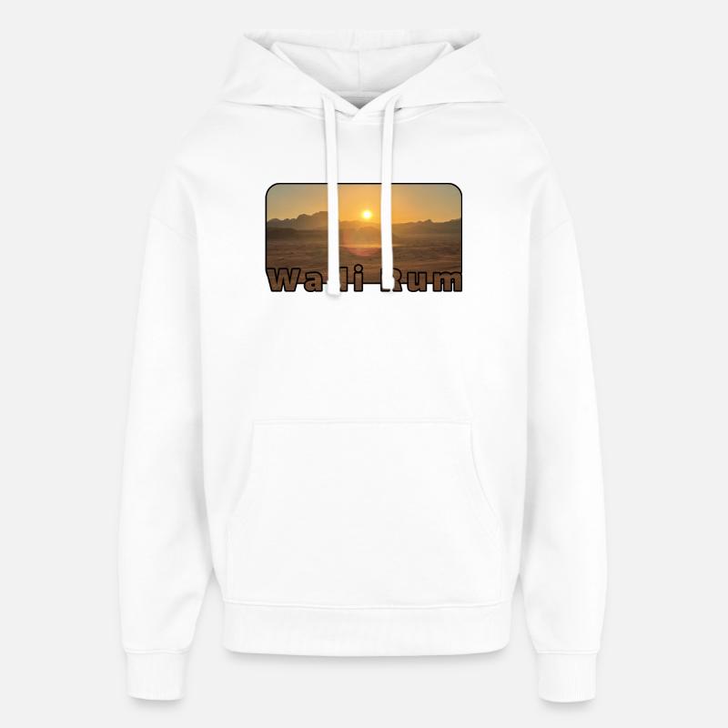 Wadi Rum Sunset - Sweat à capuche unisexe Stanley/Stella Oversized - blanc