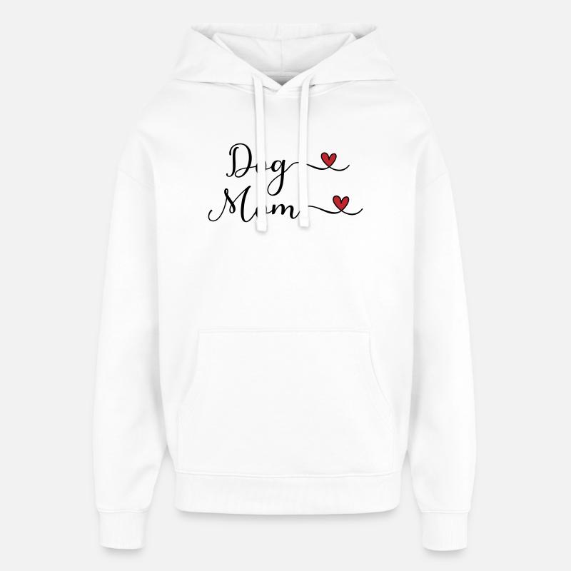 Chiens Maman - Sweat à capuche unisexe Stanley/Stella Oversized - blanc