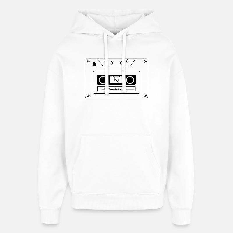 Ambiances rétro cassette – Old School cool ! - Sweat à capuche unisexe Stanley/Stella Oversized - blanc