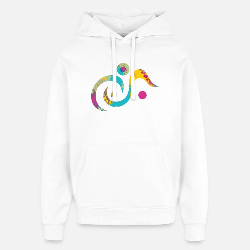 Yoga design_19 - Sweat à capuche unisexe Stanley/Stella Oversized - blanc
