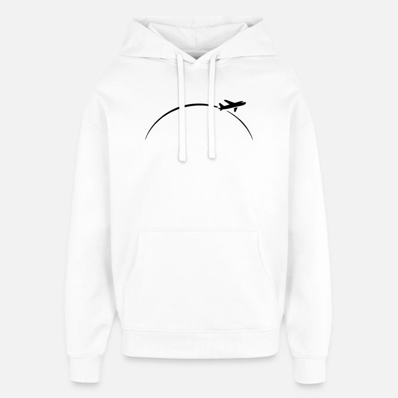 avion - Sweat à capuche unisexe Stanley/Stella Oversized - blanc