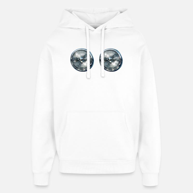 Reflets doubles des phares - Sweat à capuche unisexe Stanley/Stella Oversized - blanc