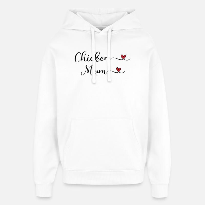 Poulets - Sweat à capuche unisexe Stanley/Stella Oversized - blanc