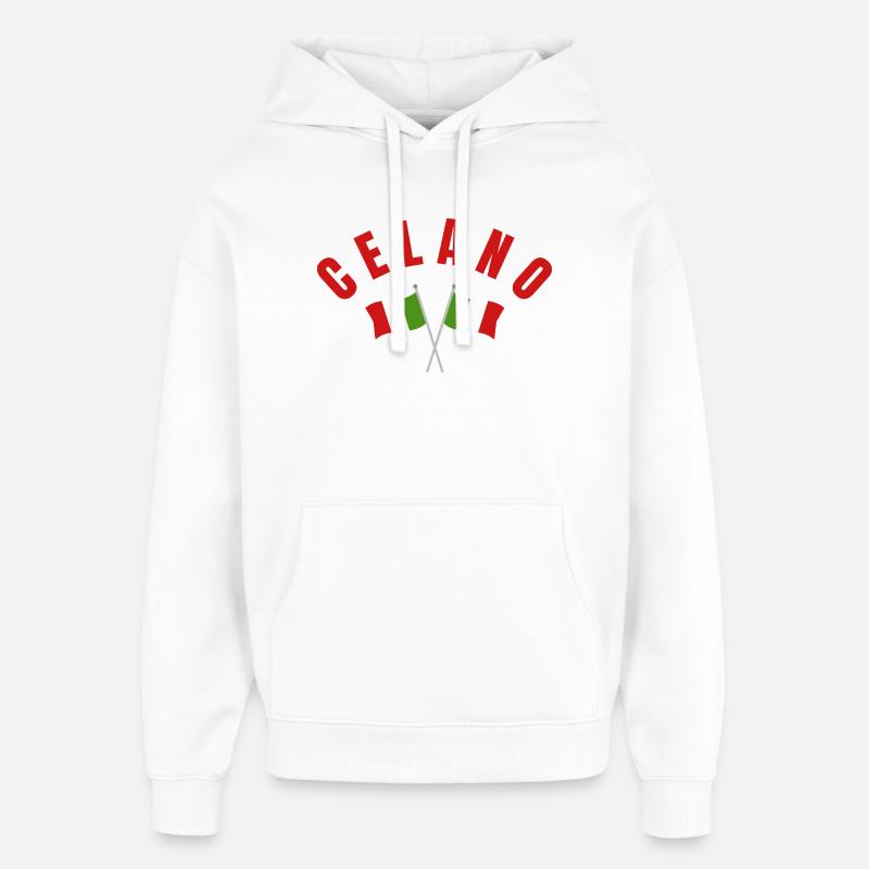 Drapeaux italiens Celano - Sweat à capuche unisexe Stanley/Stella Oversized - blanc