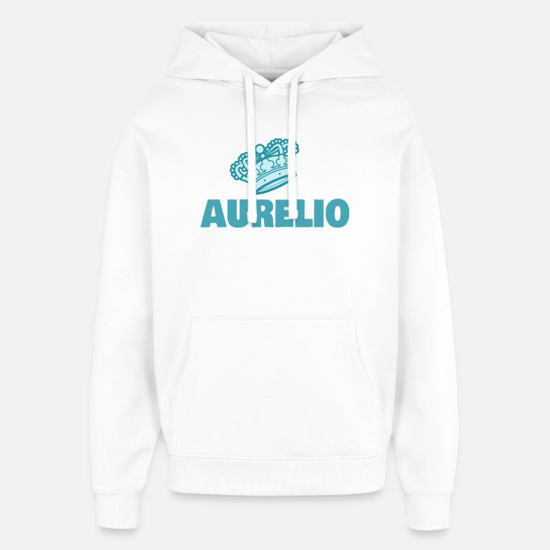 Cadeau pour Aurelio - Sweat à capuche unisexe Stanley/Stella Oversized - blanc