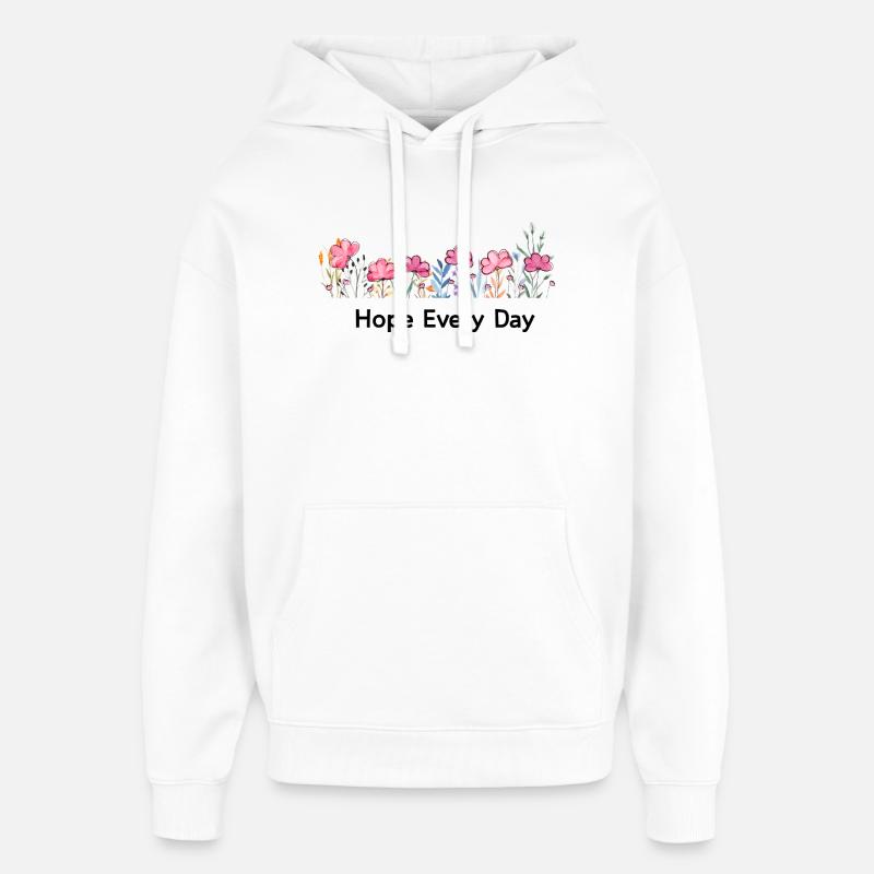 Espoir - Sweat à capuche unisexe Stanley/Stella Oversized - blanc