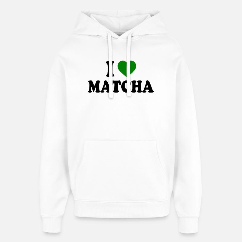 J’adore le matcha - Sweat à capuche unisexe Stanley/Stella Oversized - blanc