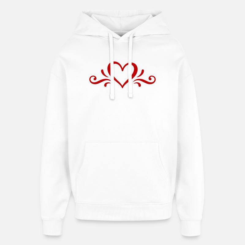 Icône de cœur - Sweat à capuche unisexe Stanley/Stella Oversized - blanc