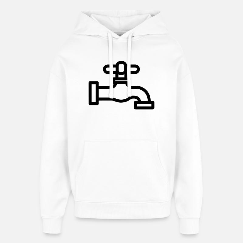 robinet - Sweat à capuche unisexe Stanley/Stella Oversized - blanc