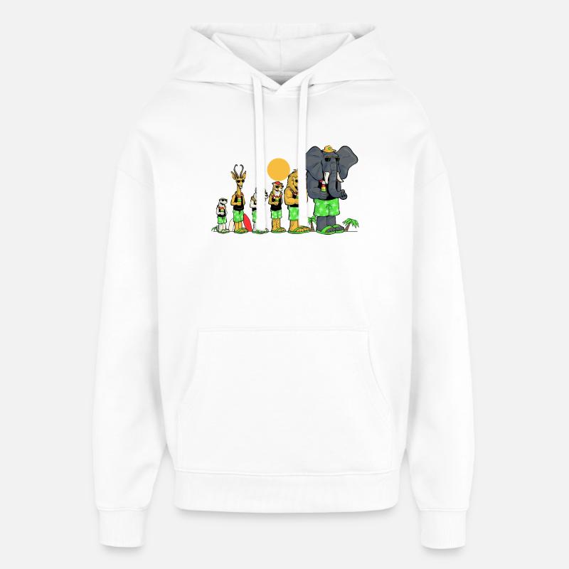 La team Savane à la plage - Sweat à capuche unisexe Stanley/Stella Oversized - blanc