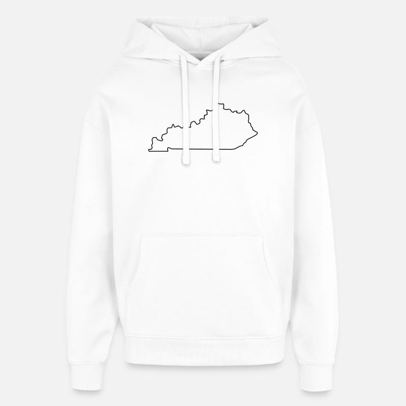 Carte du Kentucky - Sweat à capuche unisexe Stanley/Stella Oversized - blanc