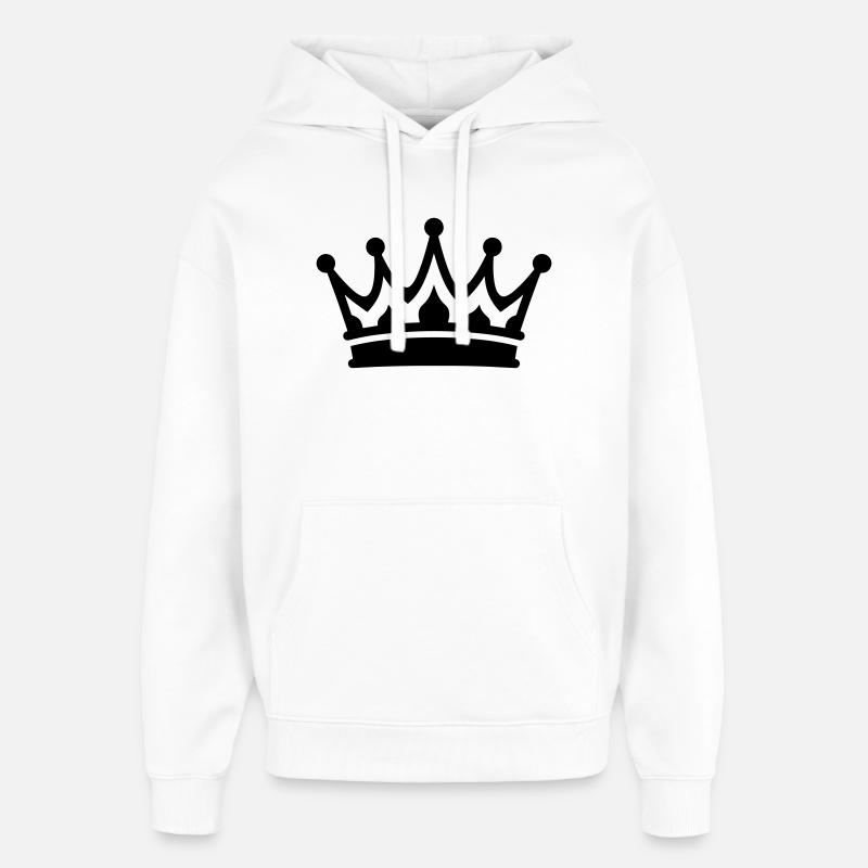 Symbole de la couronne - Sweat à capuche unisexe Stanley/Stella Oversized - blanc