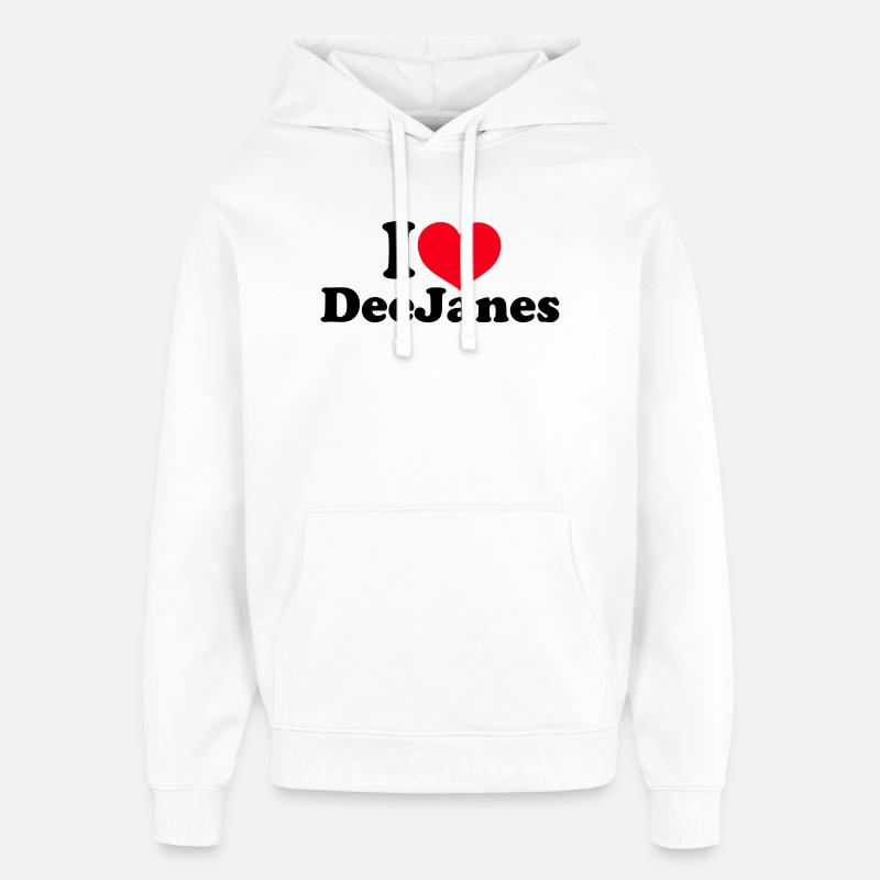 J’adore les DeeJanes - Sweat à capuche unisexe Stanley/Stella Oversized - blanc