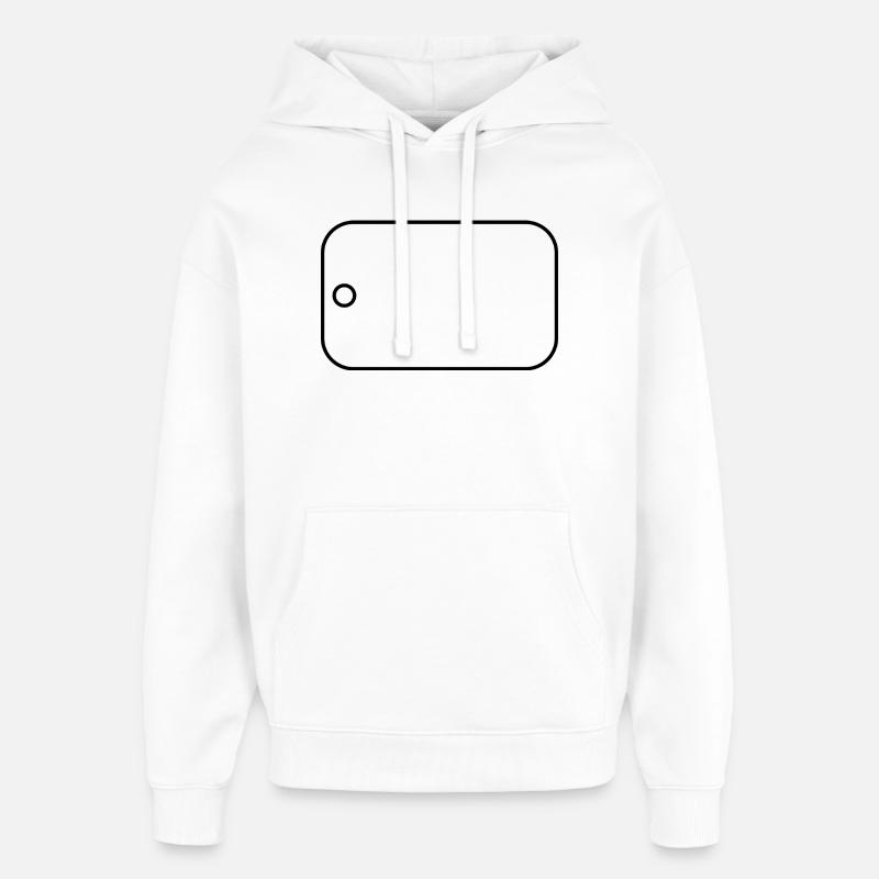 Plaques militaires - Sweat à capuche unisexe Stanley/Stella Oversized - blanc