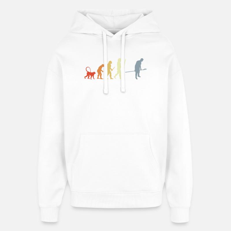 Baker Evolution Retro Look - Oversized Unisex Hoodie by Stanley/Stella - white