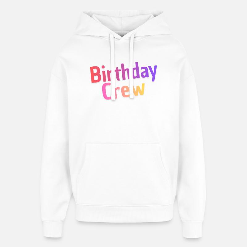 Équipe d’anniversaire - Sweat à capuche unisexe Stanley/Stella Oversized - blanc