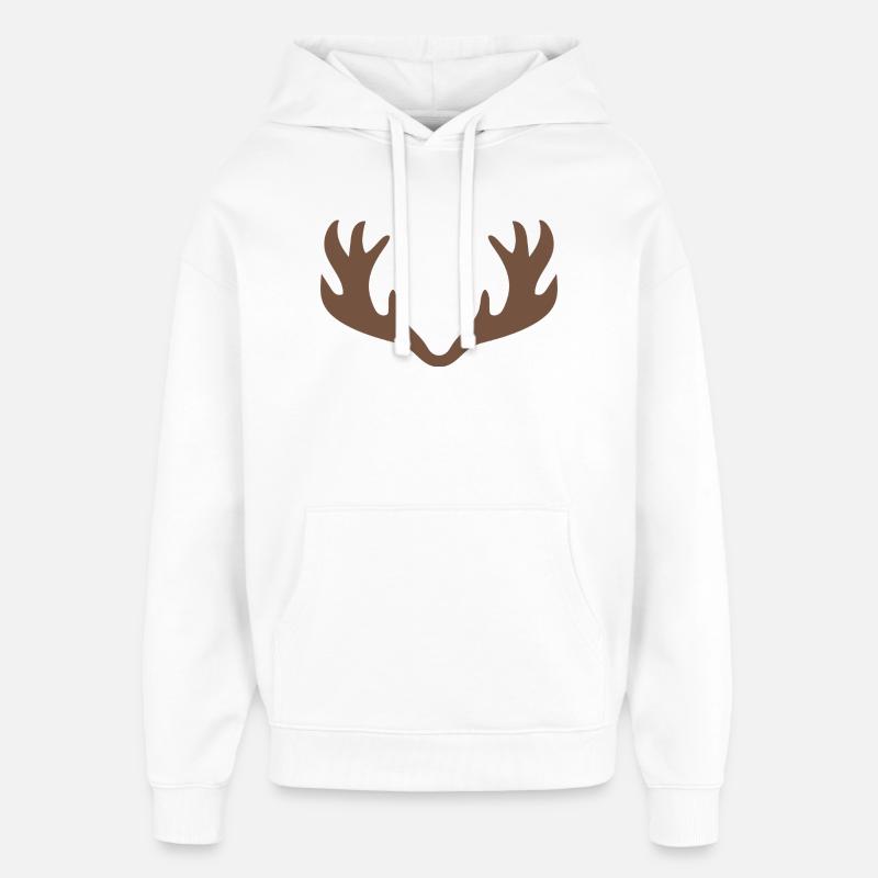 Bois de cerf - Sweat à capuche unisexe Stanley/Stella Oversized - blanc