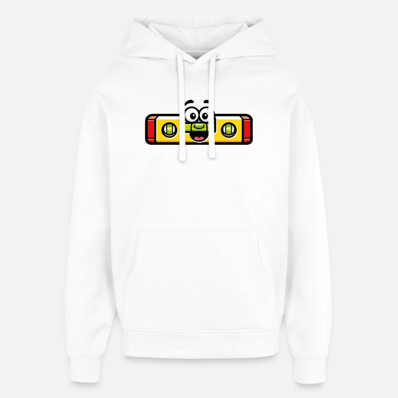 Niveau à bulle mignon outil bricolage - Sweat à capuche unisexe Stanley/Stella Oversized - blanc