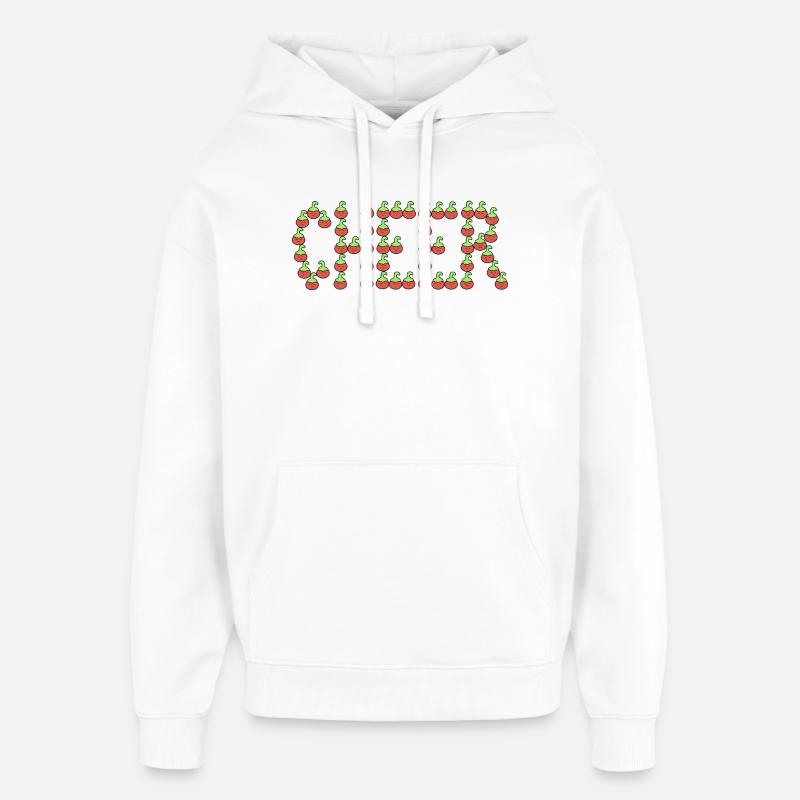 Les tomates s’encouragent - Sweat à capuche unisexe Stanley/Stella Oversized - blanc