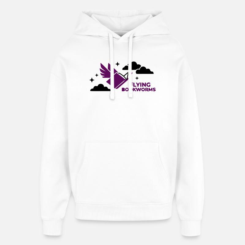 Fliegendes Buch Vogel Lesen - Oversized Unisex Hoodie von Stanley/Stella - Weiß