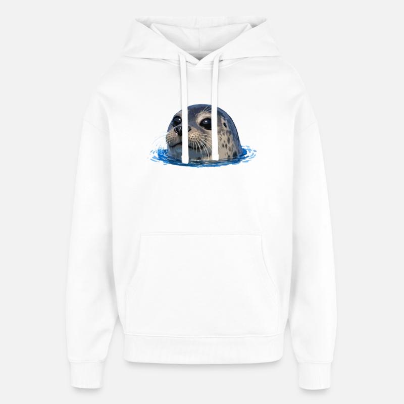 Scellement au-dessus de l’eau - Sweat à capuche unisexe Stanley/Stella Oversized - blanc