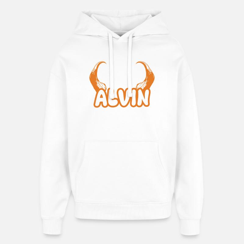 Devil Alvin - Sweat à capuche unisexe Stanley/Stella Oversized - blanc