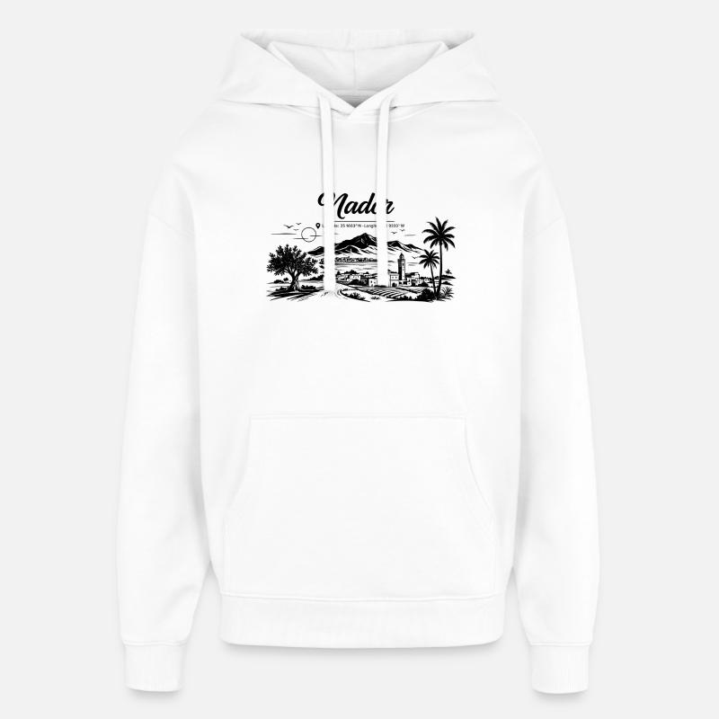 Nador - Sweat à capuche unisexe Stanley/Stella Oversized - blanc