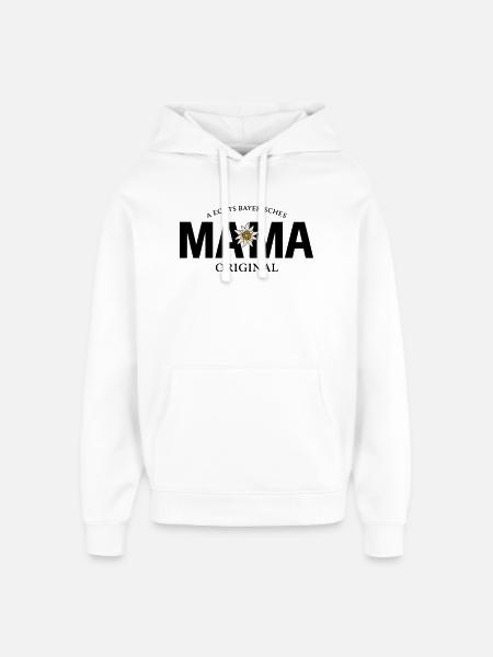 Bayerisches Original - Mama - Oversized Unisex Hoodie von Stanley/Stella - Weiß