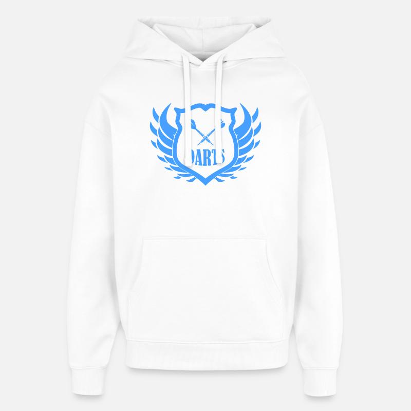 darts_shield- - Sweat à capuche unisexe Stanley/Stella Oversized - blanc