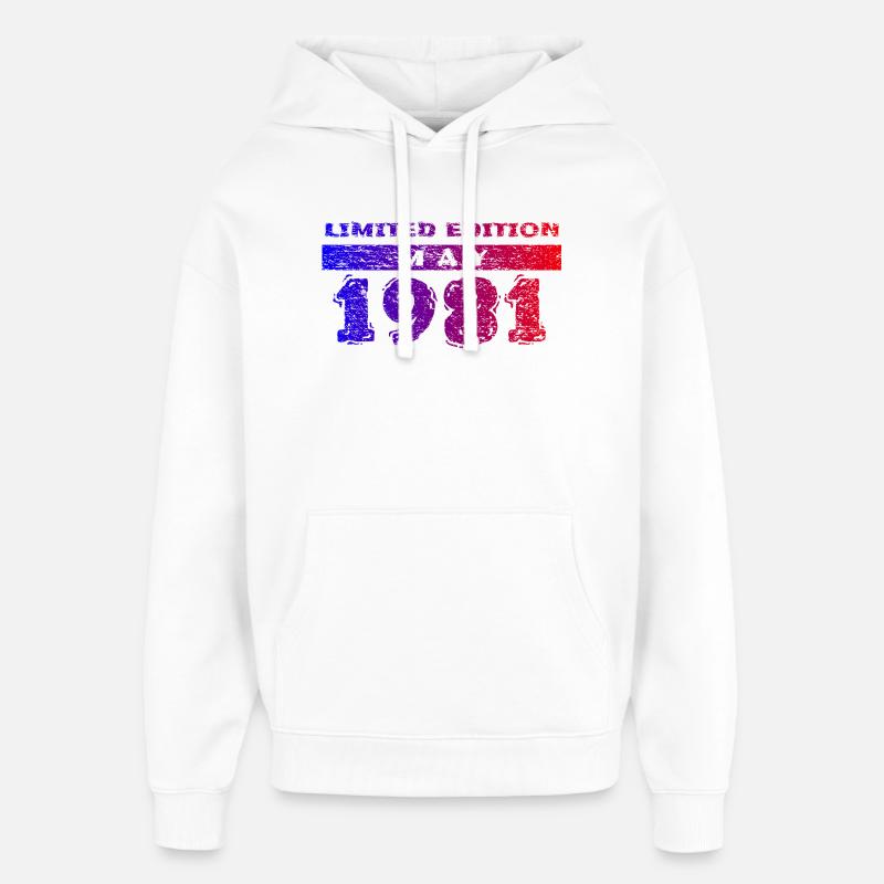 45e anniversaire Édition limitée 05/1981 - Sweat à capuche unisexe Stanley/Stella Oversized - blanc