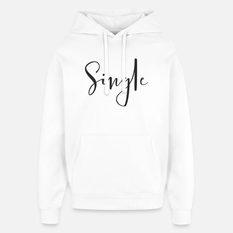 Single – Cool Statement Text Design - Oversized Unisex Hoodie by Stanley/Stella - white