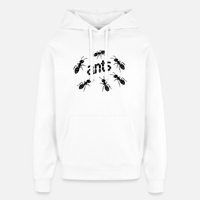 Fourmis - Sweat à capuche unisexe Stanley/Stella Oversized - blanc